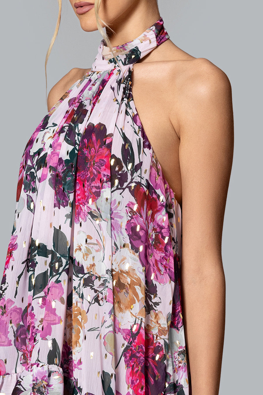 "Sophia" Print Chiffon Dress